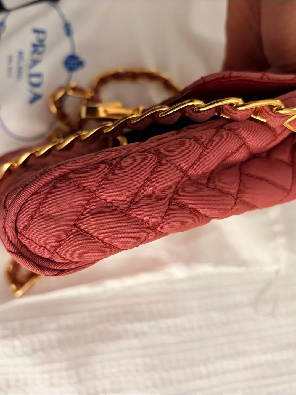 Prada Quilted Crossbody Bag Tessuto Impuntu